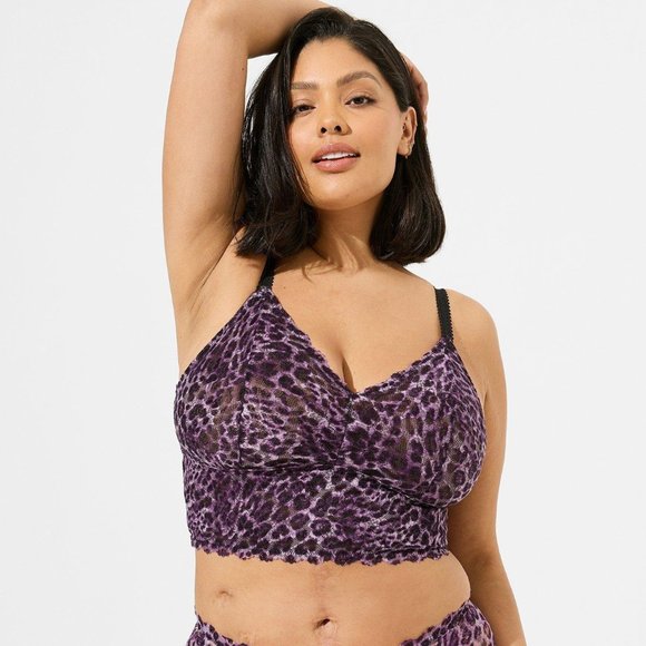 Torrid Unlined Lace Crop Bralette Size 3 - Picture 2 of 5